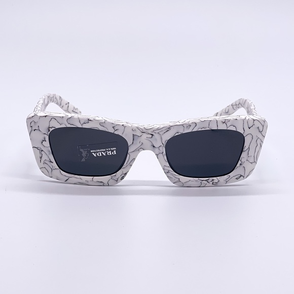 NEW PRADA WOMEN WHITE CAT EYE SUNGLASSES PRADA - Picture 5 of 15